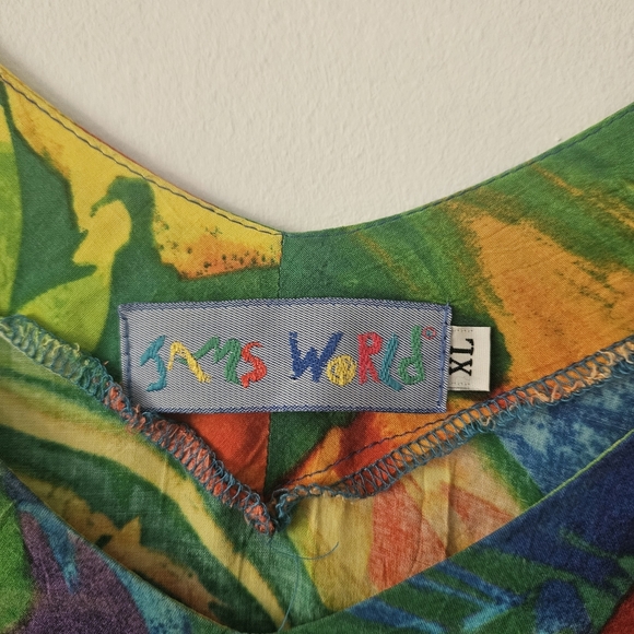 Jams World Hattie Tiered Hawaiian Print Dress Size XL - Picture 5 of 7